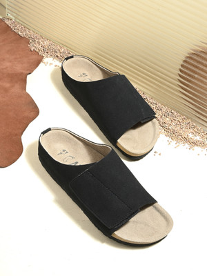 Afrojack Men Sandals(Black , 7)