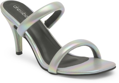 Dressberry Women Heels(Silver , 8)