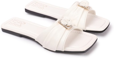 STEPIZIA Women Flats(White , 3)