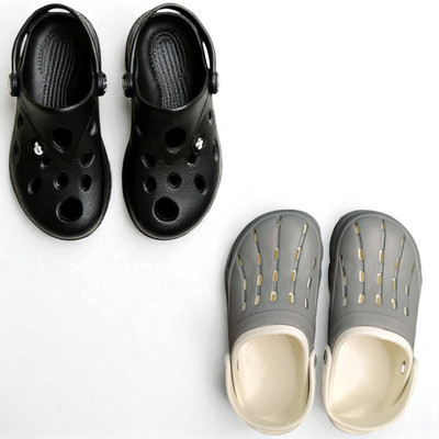 Monrav Men Clogs(Black, Grey , 9)
