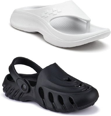 DEFLOW Men Sandals(Black, Grey , 6)