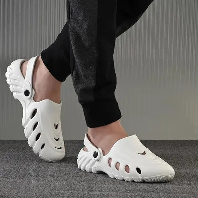 BOKZZON Men Clogs(White , 7)