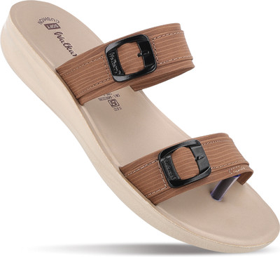 WALKAROO Women Flats(Brown , 6)