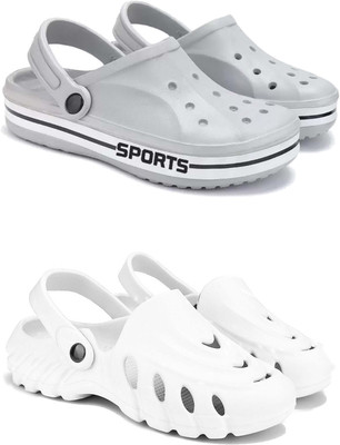 ABN Men Sandals(White, Grey , 6)