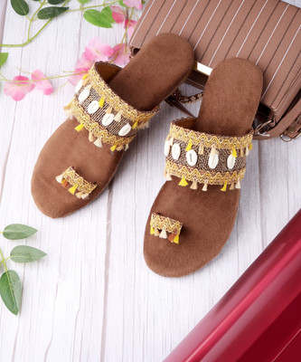 Paduki Women Flats(Brown , 5)