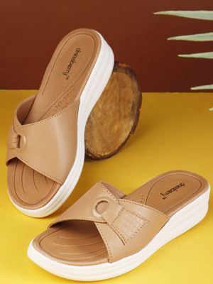 Dressberry Women Flats(Tan , 8)