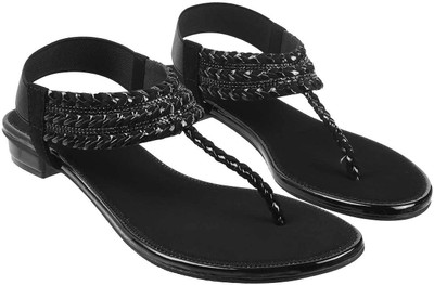 METRO Women Flats(Black , 4)