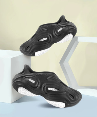 RED TAPE Men Clogs(Black, White , 6)
