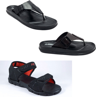 Classica Men Sandals(Black , 10)