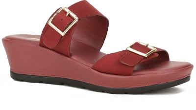 Bata Women Wedges(Maroon , 6)