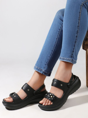 SUKUN Women Clogs(Black , 7)