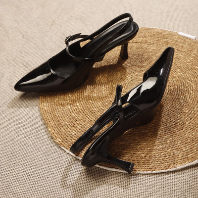 CHEMISTRY Women Heels(Black , 8)