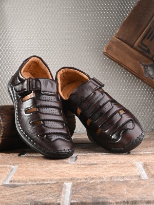 Rising Wolf Men Sandals(Brown , 5)