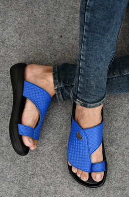Real Bliss Men Sandals(Blue , 6)