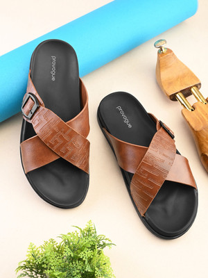 PROVOGUE Men Sandals(Tan , 10)