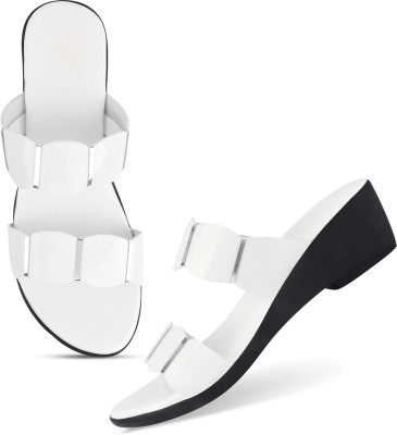 Froh Feet Women Wedges(White , 6)