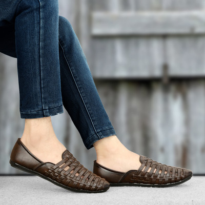 Empeno Stylish/Party Wear/Casual/Light Weight/Trending/Fancy Mojaris For Men(Brown , 7)