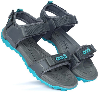 aadi Men Sandals(Grey, Green , 9)