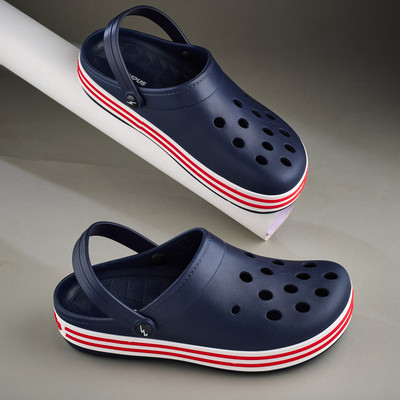 CAMPUS GC-4002 Men's Slippers | Comfortable Footbed | Adjustable Strap | Slip-On Men Clogs(Navy , 9)