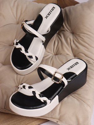 KILLER Women Wedges(White , 4)