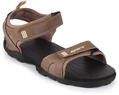 Sparx SS 709 Men Sandals(Brown, Beige , 9)