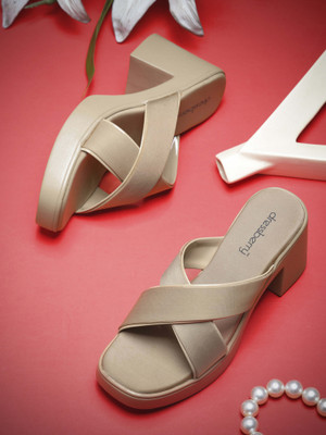 Dressberry Women Heels(Tan , 6)