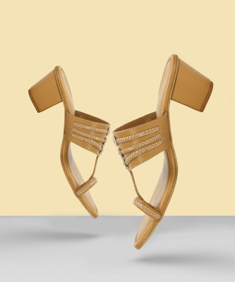 Inc.5 Women Heels(Beige , 4)