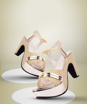 Denill Women Heels(Gold , 6)