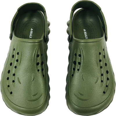 WAALK Men Clogs(Olive , 9)