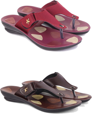 ABN Women Casual(Maroon, Brown , 8)