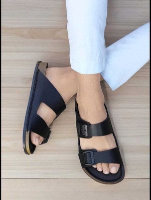 VECHLO Men Sandals(Black , 7)