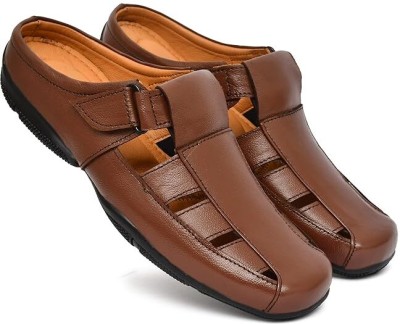 PROVOGUE Men Sandals(Brown , 8)