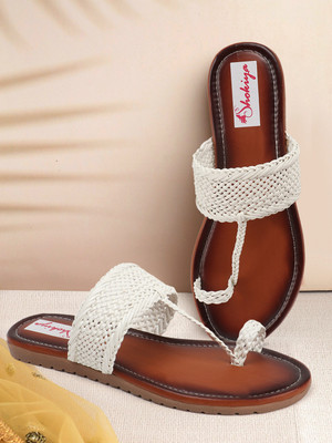 house of common Women Flats(White , 3)