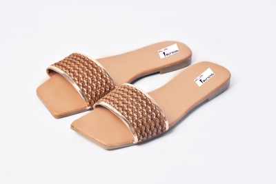 D-plus Women Flats(Tan , 7)