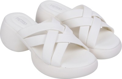 METRO Women Heels(White , 5)