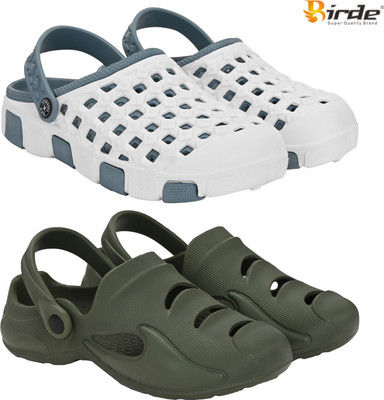 Birde Men Sandals(Grey, Olive , 9)