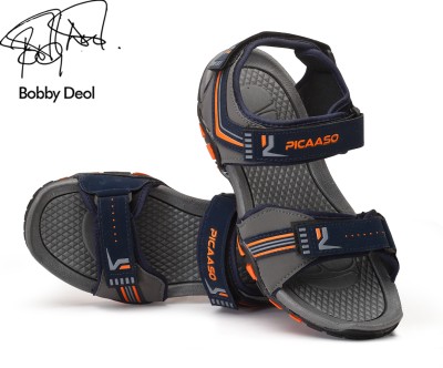 Airson Men Navy, Orange Sports Sandals