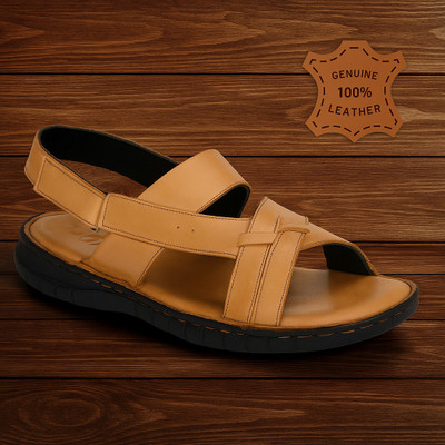 FEKREY ABAZZA Men Sandals(Black , 7)