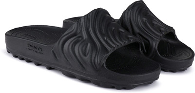 BERSACHE Men Slippers(Black , 7)