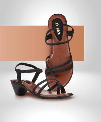 Bata women black sale heels