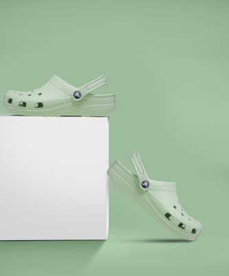 CROCS Classic Women Clogs(Green , 6 UK/India)