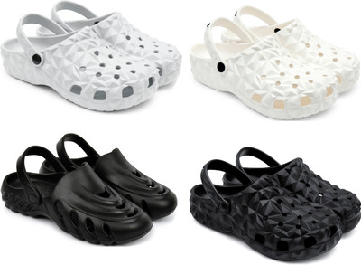 Golf Men Clogs(Grey, White, Black, Black , 9)