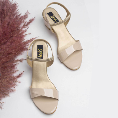 Stylestry Women Heels(Beige , 7)