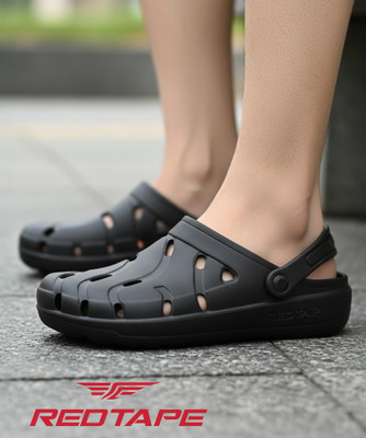 RED TAPE Men Clogs(Black , 9)