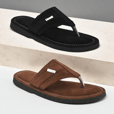 rajeraj Men Sandals(Black, Tan , 9)