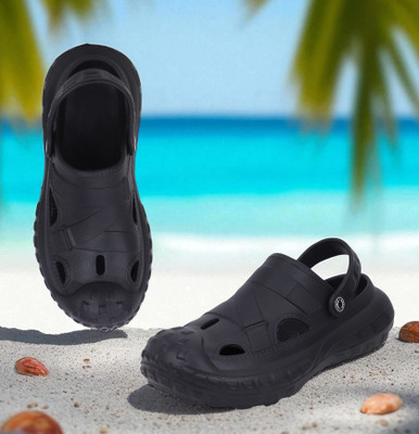 KAPYANSH Men Classic, Lightweight, Trendy Flipflops, Slipper, Slides, Sandal, Clogs Men Casual(Black , 8)