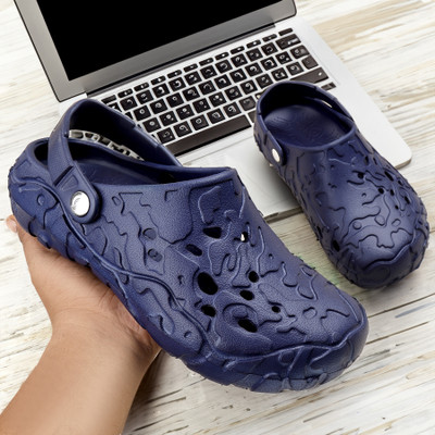 PM TRADERS Men Clogs(Blue , 8)
