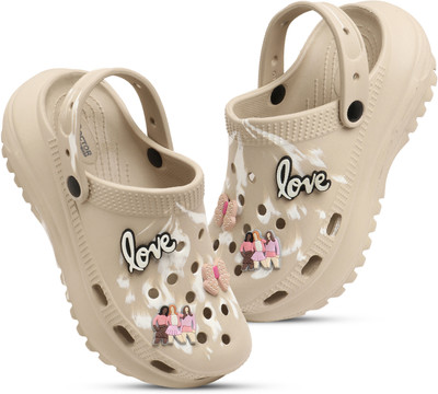 Footup Women Clogs(Beige , 4)