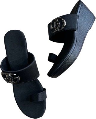 Fashion Footwear Women Black Wedges