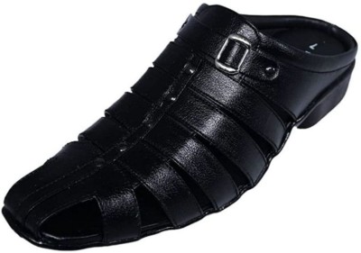 RAGE GAZE Men Sandals(Black , 7)